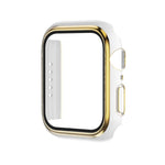 Electroplating Two-color PC+Tempered Film Watch Case, For Apple Watch Series 6/5/4/SE 40mm, For Apple Watch Series 3/2/1 38mm