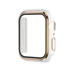 Electroplating Two-color PC+Tempered Film Watch Case, For Apple Watch Series 6/5/4/SE 40mm, For Apple Watch Series 3/2/1 38mm