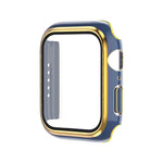 Electroplating Two-color PC+Tempered Film Watch Case, For Apple Watch Series 6/5/4/SE 40mm, For Apple Watch Series 3/2/1 38mm