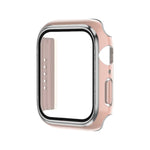 Electroplating Two-color PC+Tempered Film Watch Case, For Apple Watch Series 6/5/4/SE 40mm, For Apple Watch Series 3/2/1 38mm