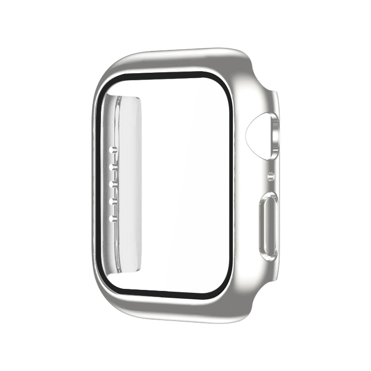 Electroplating Monochrome PC+Tempered Film Watch Case, For Apple Watch Series 9 / 8 / 7 45mm, For Apple Watch Series 8 / 7 45mm, For Apple Watch Series 6/5/4/SE 44mm, For Apple Watch Series 3/2/1 42mm, For Apple Watch Series 9 / 8 / 7 41mm             ...
