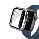 Electroplating Monochrome PC+Tempered Film Watch Case, For Apple Watch Series 9 / 8 / 7 45mm, For Apple Watch Series 8 / 7 45mm, For Apple Watch Series 6/5/4/SE 44mm, For Apple Watch Series 3/2/1 42mm, For Apple Watch Series 9 / 8 / 7 41mm             ...