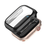 Electroplating Monochrome PC+Tempered Film Watch Case, For Apple Watch Series 9 / 8 / 7 45mm, For Apple Watch Series 8 / 7 45mm, For Apple Watch Series 6/5/4/SE 44mm, For Apple Watch Series 3/2/1 42mm, For Apple Watch Series 9 / 8 / 7 41mm             ...