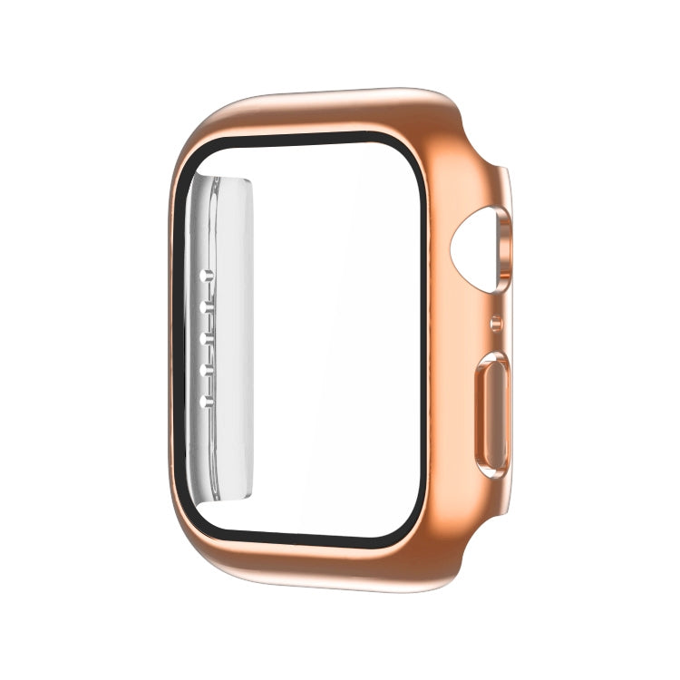 Electroplating Monochrome PC+Tempered Film Watch Case, For Apple Watch Series 9 / 8 / 7 45mm, For Apple Watch Series 8 / 7 45mm, For Apple Watch Series 6/5/4/SE 44mm, For Apple Watch Series 3/2/1 42mm, For Apple Watch Series 9 / 8 / 7 41mm             ...