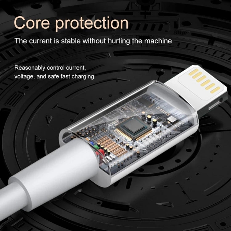 كابل شحن سريع ومزامنة بيانات PD30W USB-C / Type-C إلى 8 Pin لسلسلة iPhone، 1م، 1.5م، 2م