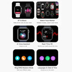 CT7 1.7 inch Color Screen Smart Watch,Support Heart Rate Monitoring/Blood Pressure Monitoring
