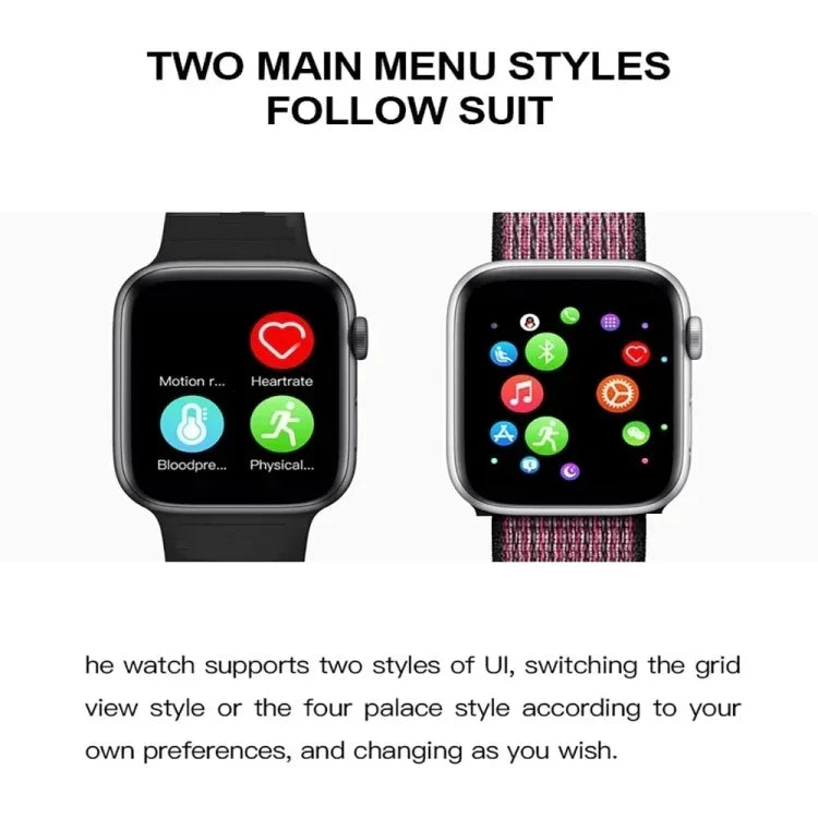 T500 Plus 1.54 inch Color Screen Smart Watch,Support Heart Rate Monitoring/Blood Pressure Monitoring