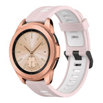20mm Vertical Pattern Two-Color Silicone Watch Band, For Samsung Galaxy watch 42mm, For Samsung Gear Sport, For Samsung Gear S2 Classic