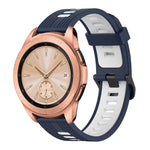 20mm Vertical Pattern Two-Color Silicone Watch Band, For Samsung Galaxy watch 42mm, For Samsung Gear Sport, For Samsung Gear S2 Classic