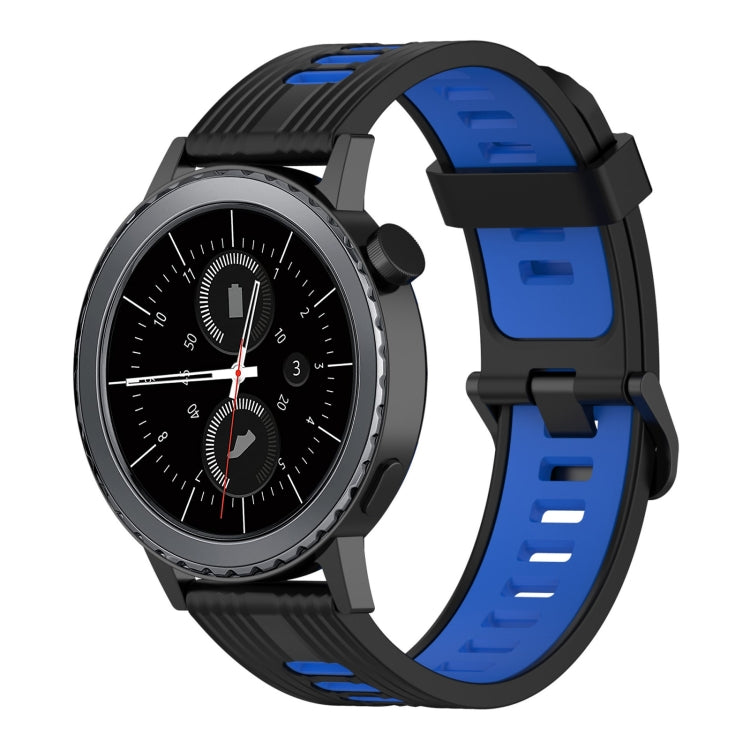 20mm Vertical Pattern Two-Color Silicone Watch Band, For Samsung Galaxy watch 42mm, For Samsung Gear Sport, For Samsung Gear S2 Classic