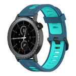 20mm Vertical Pattern Two-Color Silicone Watch Band, For Samsung Galaxy watch 42mm, For Samsung Gear Sport, For Samsung Gear S2 Classic