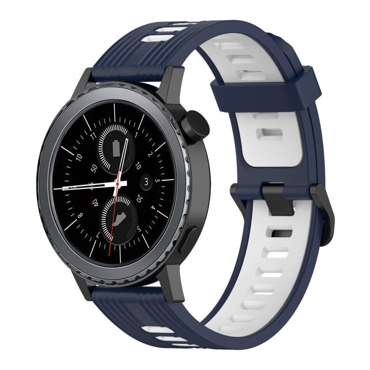 20mm Vertical Pattern Two-Color Silicone Watch Band, For Samsung Galaxy watch 42mm, For Samsung Gear Sport, For Samsung Gear S2 Classic