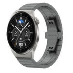 22mm One Bead Butterfly Buckle Metal Steel Watch Band, For Huawei Watch GT 3 Pro 46mm