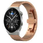 20mm One Bead Butterfly Buckle Metal Steel Watch Band, For Huawei Watch GT 3 Pro 43mm