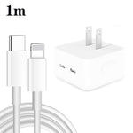 شاحن PD 35 واط بمنافذ USB-C / Type-C مزدوجة مع كابل بيانات Type-C إلى 8 بن، قابس الولايات المتحدة، قابس الولايات المتحدة + كابل 8 بن بطول 1 متر، قابس الولايات المتحدة + كابل 8 بن بطول 1.5 متر، قابس الولايات المتحدة + كابل 8 بن بطول 2 متر