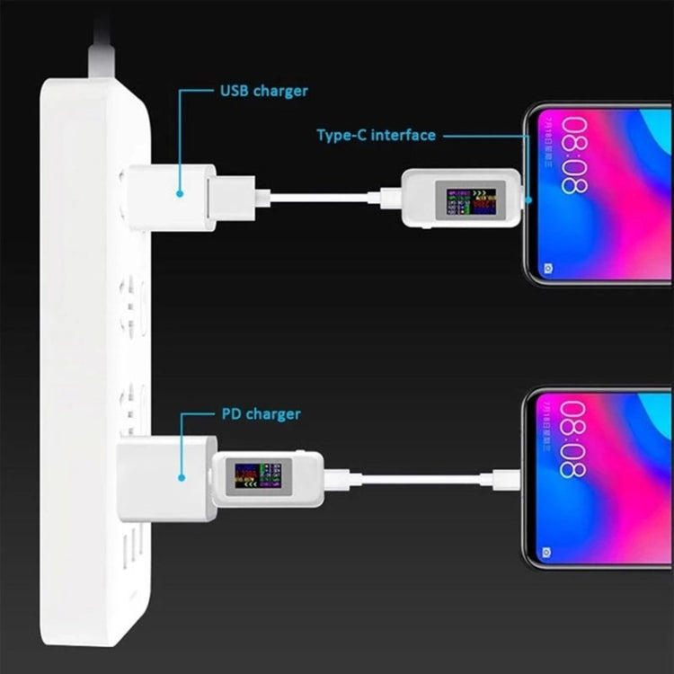 جهاز اختبار USB KWS-MX18 10 في 1 تيار DC 4-30V مقياس جهد عداد توقيت عداد رقمي