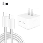 شاحن PD 35W بمنافذ USB-C / Type-C مزدوجة مع كابل بيانات Type-C إلى Type-C، قابس US، قابس US + كابل Type-C مزدوج بطول 1 متر، قابس US + كابل Type-C مزدوج بطول 2 متر