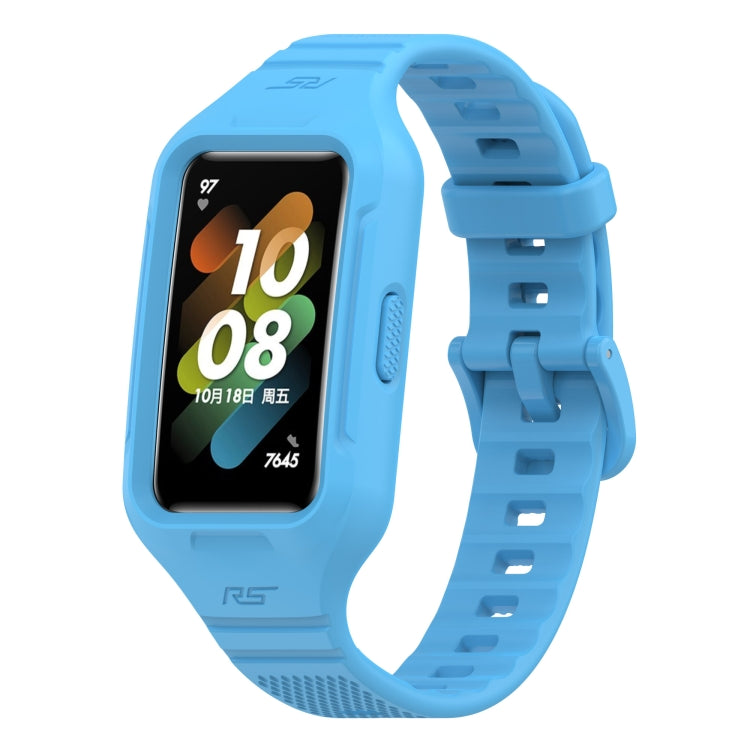 Solid Color Silicone Integrated Watch Band, For Huawei Band 8 / 7, For Honor Band 6