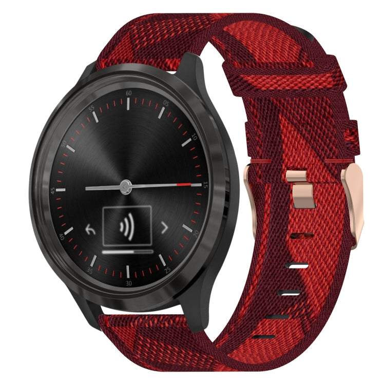 20mm Nylon Woven Watch Band, For Garmin Venu SQ, For Garmin Vivomove 3, For Garminmove 3, For Garmin VivoMove Luxe, For Garminmove Luxe, For Garmin VivoMove Style