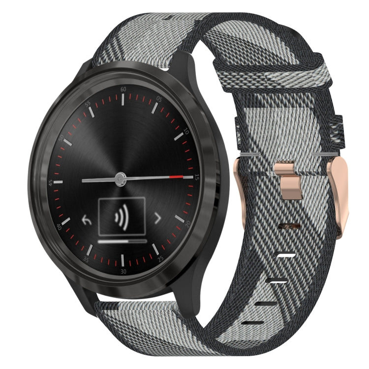 20mm Nylon Woven Watch Band, For Garmin Venu SQ, For Garmin Vivomove 3, For Garminmove 3, For Garmin VivoMove Luxe, For Garminmove Luxe, For Garmin VivoMove Style