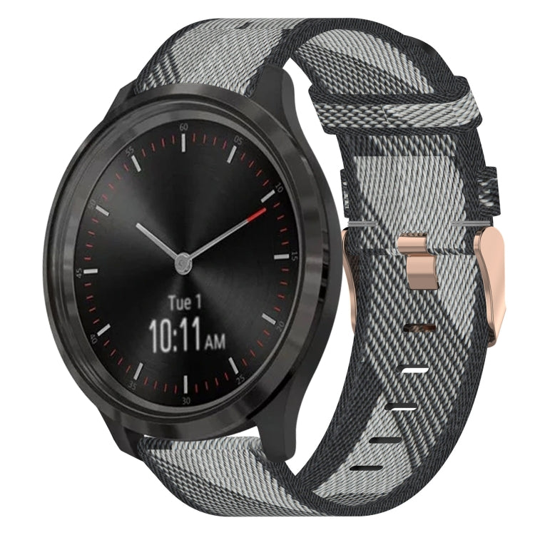 20mm Nylon Woven Watch Band, For Garmin Venu SQ, For Garmin Vivomove 3, For Garminmove 3, For Garmin VivoMove Luxe, For Garminmove Luxe, For Garmin VivoMove Style