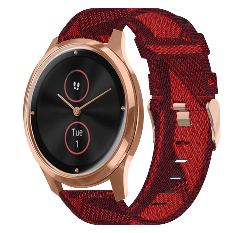 20mm Nylon Woven Watch Band, For Garmin Venu SQ, For Garmin Vivomove 3, For Garminmove 3, For Garmin VivoMove Luxe, For Garminmove Luxe, For Garmin VivoMove Style