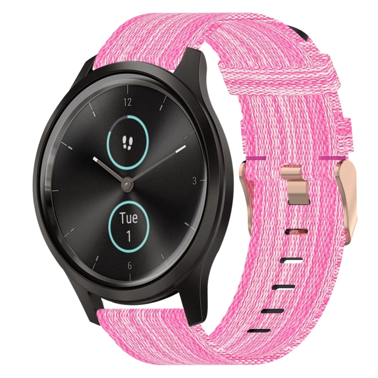 20mm Nylon Woven Watch Band, For Garmin Garminmove Style, For Garmin Vivomove, For Garmin Vivomove HR Sport, For Garmin Vivoactive 3, For Garmin Vivoactive3 Music, For Garmin Forerunner 245