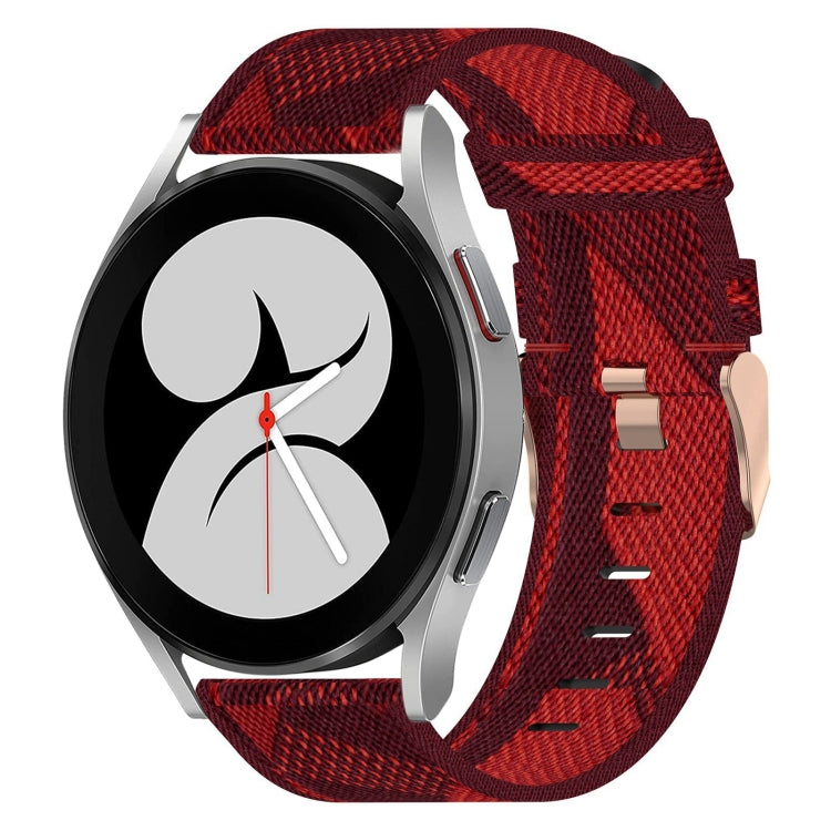 20mm Nylon Woven Watch Band, For Samsung Galaxy Watch 4 40mm, For Samsung Galaxy Watch 4 44mm, For Samsung  Galaxy Watch 4 Classic 42mm, For Samsung  Galaxy Watch 4 Classic 46mm, For Samsung Galaxy Watch 3 41mm, For Samsung Galaxy Watch Active 2 40mm