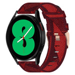 20mm Nylon Woven Watch Band, For Samsung Galaxy Watch 4 40mm, For Samsung Galaxy Watch 4 44mm, For Samsung  Galaxy Watch 4 Classic 42mm, For Samsung  Galaxy Watch 4 Classic 46mm, For Samsung Galaxy Watch 3 41mm, For Samsung Galaxy Watch Active 2 40mm
