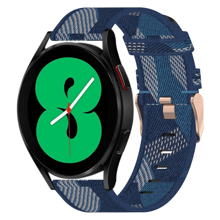 20mm Nylon Woven Watch Band, For Samsung Galaxy Watch 4 40mm, For Samsung Galaxy Watch 4 44mm, For Samsung  Galaxy Watch 4 Classic 42mm, For Samsung  Galaxy Watch 4 Classic 46mm, For Samsung Galaxy Watch 3 41mm, For Samsung Galaxy Watch Active 2 40mm