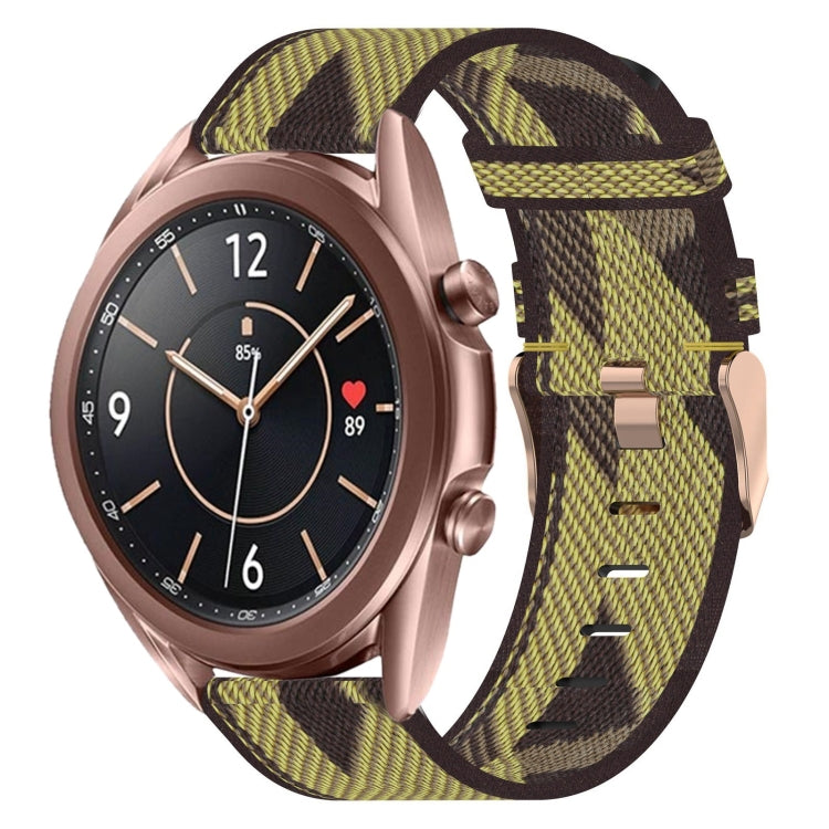 20mm Nylon Woven Watch Band, For Samsung Galaxy Watch 4 40mm, For Samsung Galaxy Watch 4 44mm, For Samsung  Galaxy Watch 4 Classic 42mm, For Samsung  Galaxy Watch 4 Classic 46mm, For Samsung Galaxy Watch 3 41mm, For Samsung Galaxy Watch Active 2 40mm