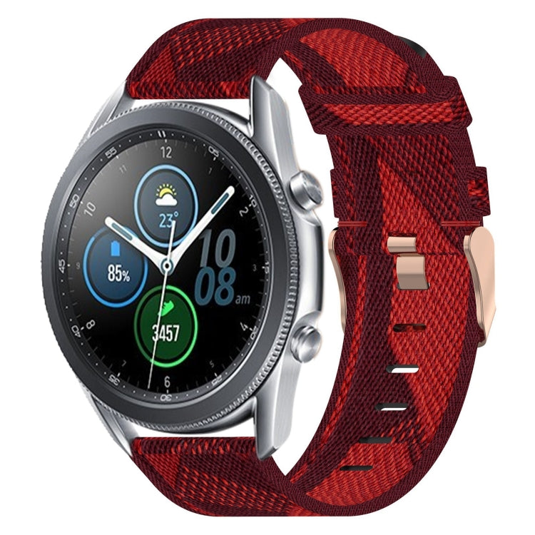 22mm Nylon Woven Watch Band, For Samsung Galaxy Watch3 45mm, For Samsung Galaxy Watch 46mm, For Samsung Gear S3 Classic, For Samsung Gear S3 Frontier