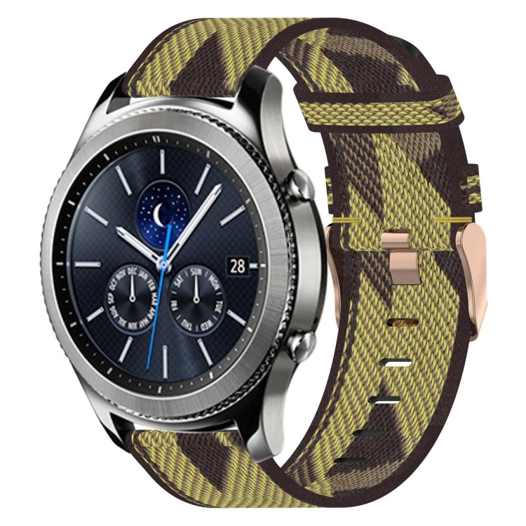 22mm Nylon Woven Watch Band, For Samsung Galaxy Watch3 45mm, For Samsung Galaxy Watch 46mm, For Samsung Gear S3 Classic, For Samsung Gear S3 Frontier