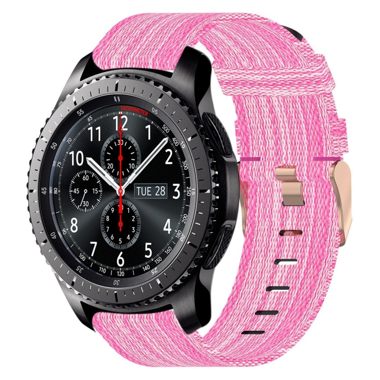 22mm Nylon Woven Watch Band, For Samsung Galaxy Watch3 45mm, For Samsung Galaxy Watch 46mm, For Samsung Gear S3 Classic, For Samsung Gear S3 Frontier