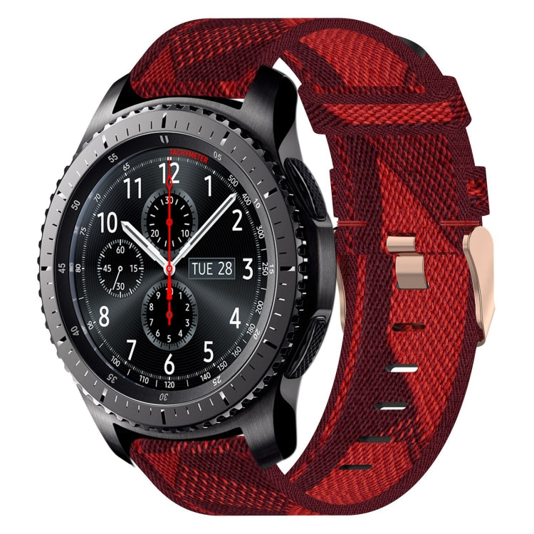 22mm Nylon Woven Watch Band, For Samsung Galaxy Watch3 45mm, For Samsung Galaxy Watch 46mm, For Samsung Gear S3 Classic, For Samsung Gear S3 Frontier