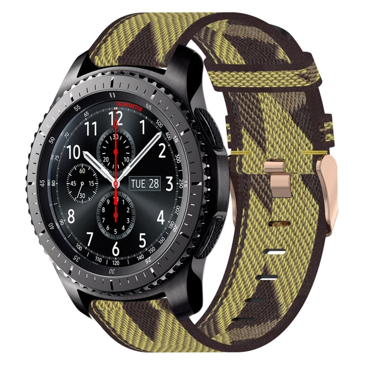 22mm Nylon Woven Watch Band, For Samsung Galaxy Watch3 45mm, For Samsung Galaxy Watch 46mm, For Samsung Gear S3 Classic, For Samsung Gear S3 Frontier