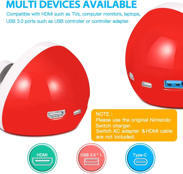 Multifunctional HDMI Charging Base Accessories For Nintendo Switch, Charging Base