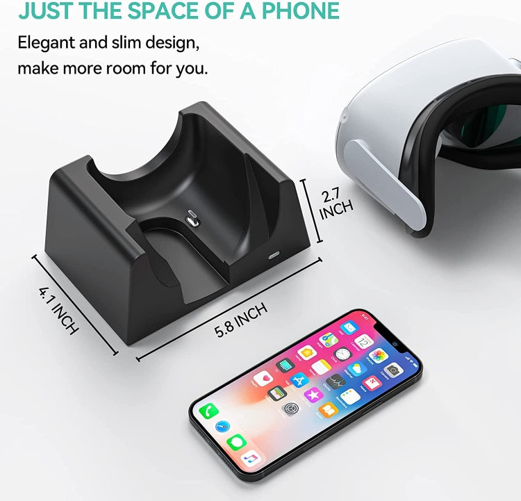 For Oculus Quest 2 VR Charging Stand VR Accessories Host Storage Bracket Charging Stand, VR Charging Stand