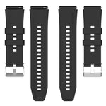Protruding Head Silicone Strap Silver Buckle, For Huawei Watch GT2 42mm / Watch 2 20mm, For Honor Magic Watch 2 42mm 20mm