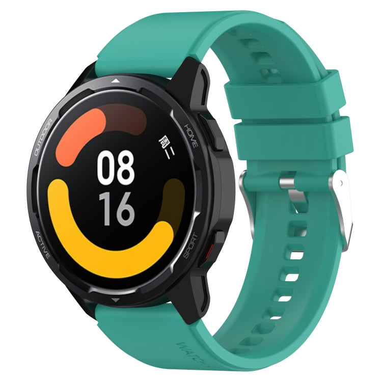 Protruding Head Silicone Strap Silver Buckle, For Samsung Galaxy Watch Heart-L 20mm, For Samsung Galaxy Watch4 40mm/44mm 20mm, For Samsung Galaxy Watch4 Classic 42mm/46mm 20mm, For Samsung Galaxy Watch3 41mm 20mm
