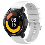 Protruding Head Silicone Strap Silver Buckle, For Samsung Galaxy Watch Active2 40mm/44mm 20mm, For Samsung Galaxy Watch Active 40mm 20mm, For Samsung Galaxy Watch 42mm 20mm, For Samsung Galaxy Gear Sport/S2 Classic 20mm