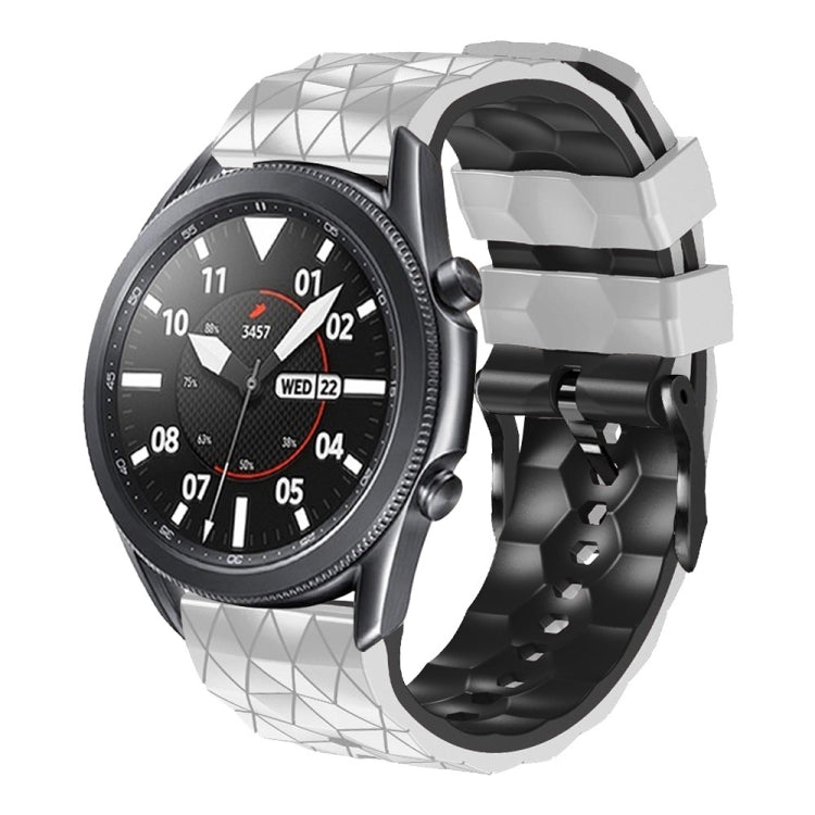 22mm Football Pattern Two-Color Silicone Strap, For Samsung Galaxy Watch3 45mm, For Samsung Galaxy Watch 46mm, For Samsung Gear S3 Classic, For Samsung Gear S3 Frontier