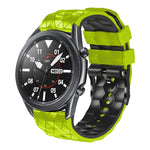 22mm Football Pattern Two-Color Silicone Strap, For Samsung Galaxy Watch3 45mm, For Samsung Galaxy Watch 46mm, For Samsung Gear S3 Classic, For Samsung Gear S3 Frontier