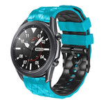 22mm Football Pattern Two-Color Silicone Strap, For Samsung Galaxy Watch3 45mm, For Samsung Galaxy Watch 46mm, For Samsung Gear S3 Classic, For Samsung Gear S3 Frontier