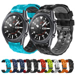 22mm Football Pattern Two-Color Silicone Strap, For Samsung Galaxy Watch3 45mm, For Samsung Galaxy Watch 46mm, For Samsung Gear S3 Classic, For Samsung Gear S3 Frontier