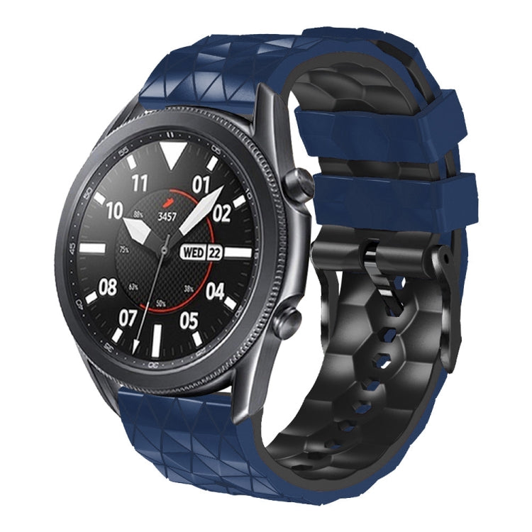 22mm Football Pattern Two-Color Silicone Strap, For Samsung Galaxy Watch3 45mm, For Samsung Galaxy Watch 46mm, For Samsung Gear S3 Classic, For Samsung Gear S3 Frontier