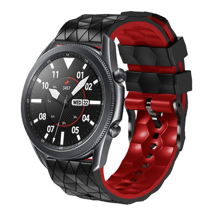22mm Football Pattern Two-Color Silicone Strap, For Samsung Galaxy Watch3 45mm, For Samsung Galaxy Watch 46mm, For Samsung Gear S3 Classic, For Samsung Gear S3 Frontier