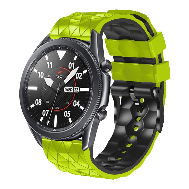 22mm Football Pattern Two-Color Silicone Strap, For Samsung Galaxy Watch3 45mm, For Samsung Galaxy Watch 46mm, For Samsung Gear S3 Classic, For Samsung Gear S3 Frontier