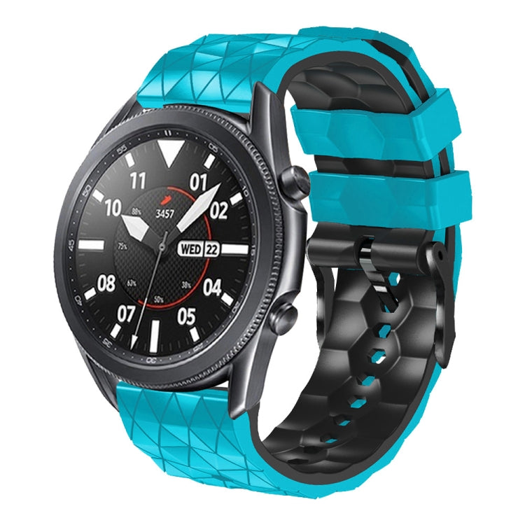 22mm Football Pattern Two-Color Silicone Strap, For Samsung Galaxy Watch3 45mm, For Samsung Galaxy Watch 46mm, For Samsung Gear S3 Classic, For Samsung Gear S3 Frontier