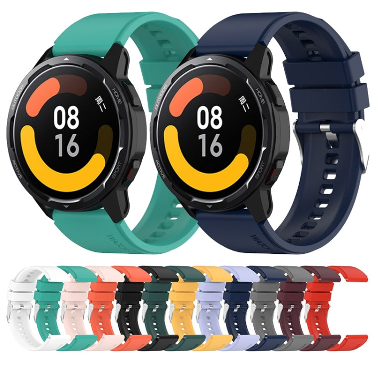 Protruding Head Silicone Strap Silver Buckle, For Huami Amazfit Pop / Amazfit Pop  Pro 20mm, For Huami Amazfit GTR 42mm / GTS 20mm